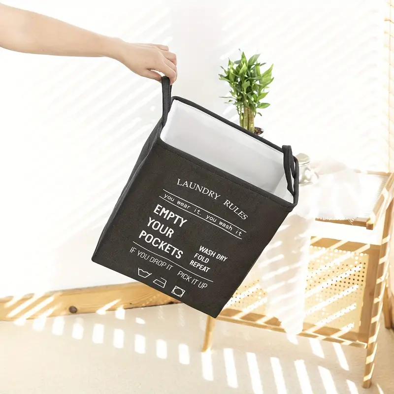 Rectangular Eva Collapsible Laundry Basket2616-Black - Image 5