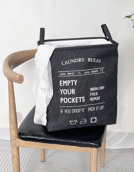Rectangular Eva Collapsible Laundry Basket2616-Black - Image 8