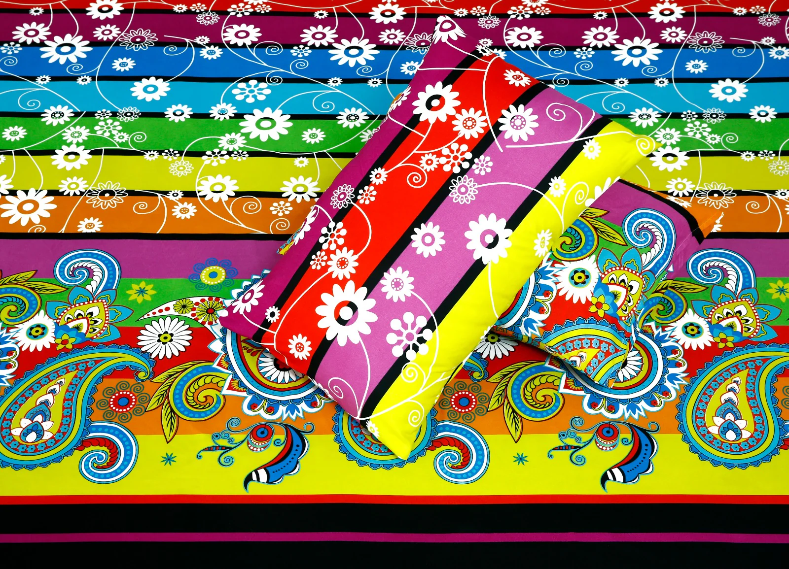 Fitted Bed Sheet-Multi Flowers - Image 4