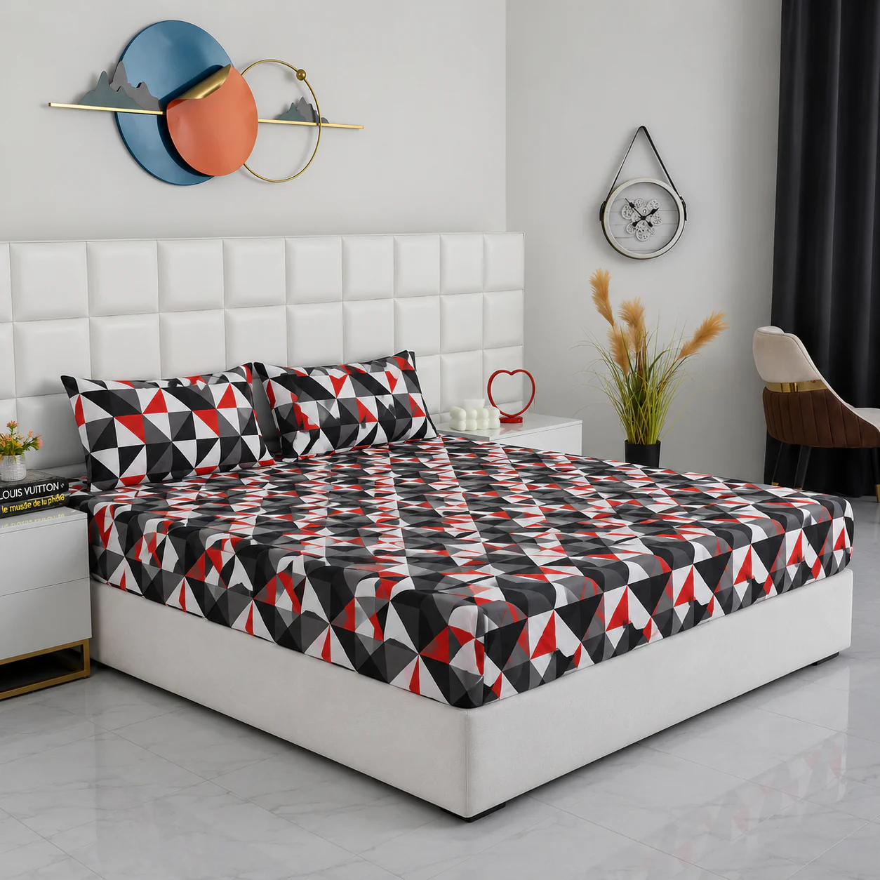 Fitted Bed Sheet- Abstract Geometric