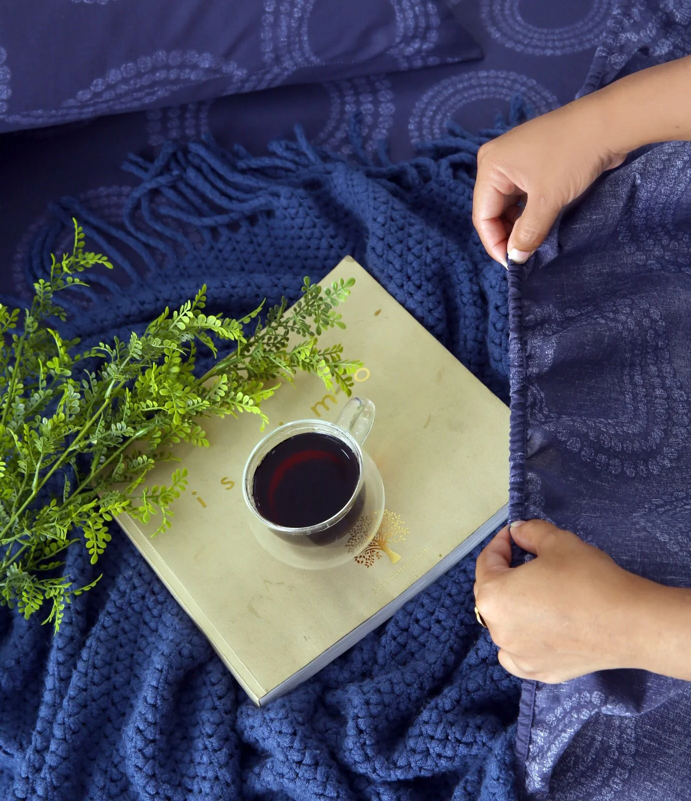 Fitted Bed Sheet-Azure - Image 2