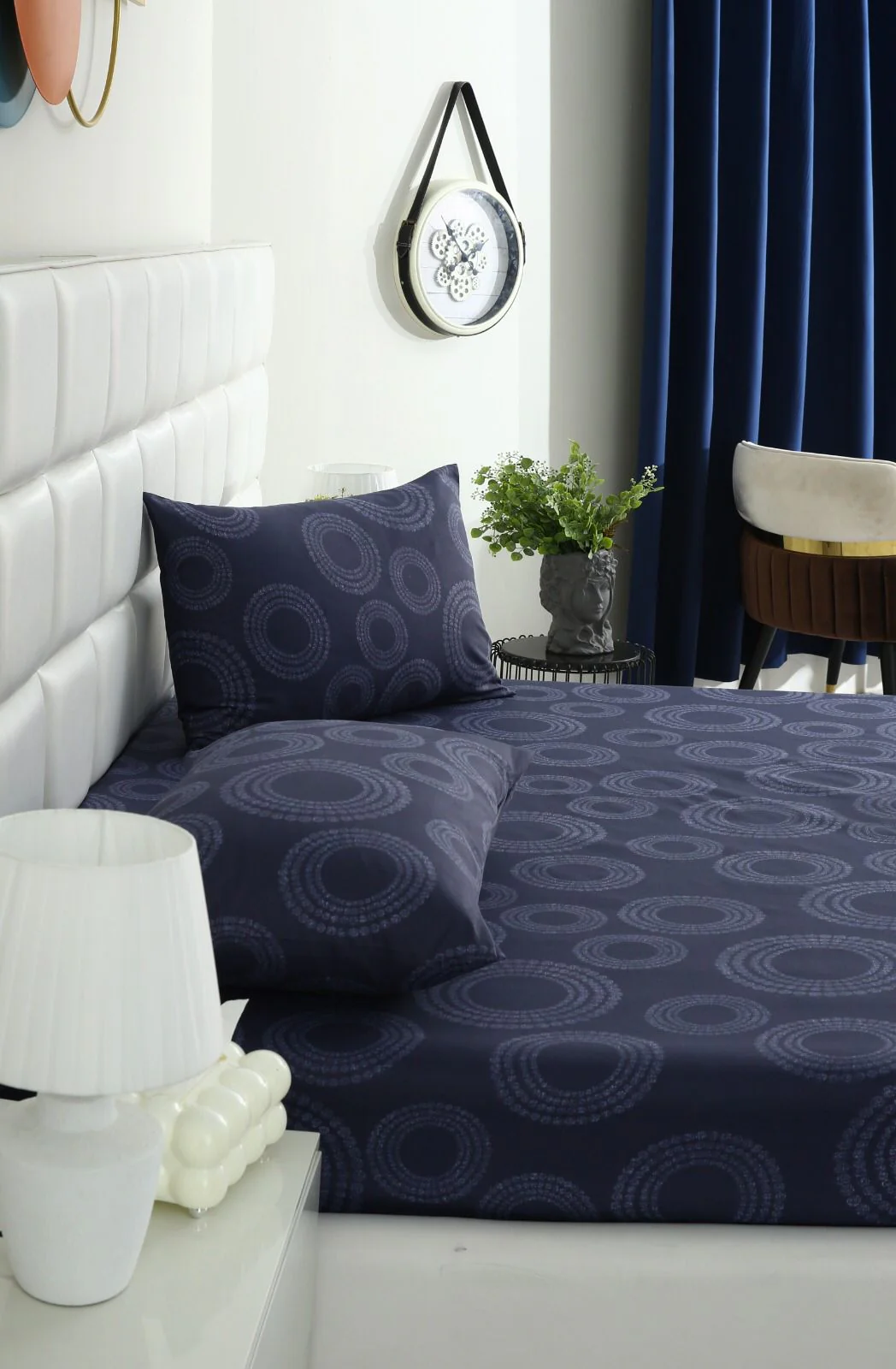 Fitted Bed Sheet-Azure - Image 7
