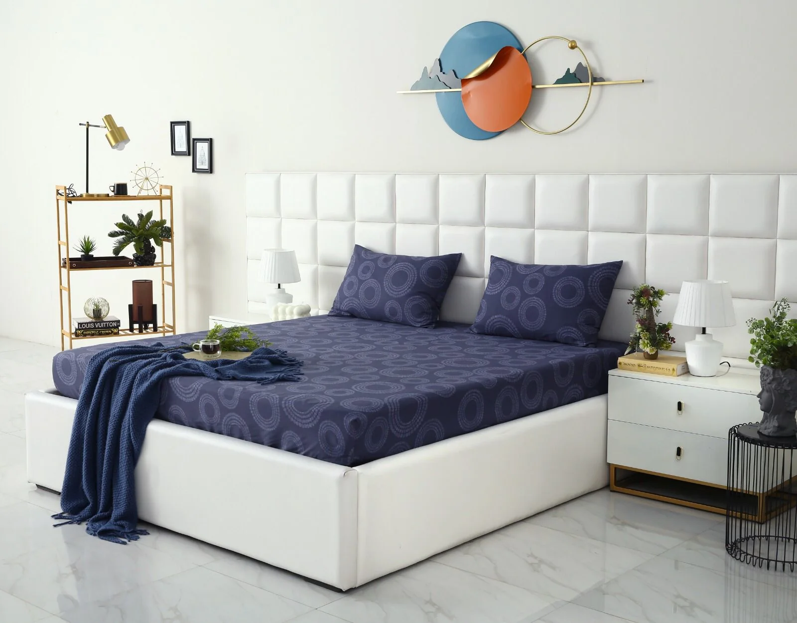 Fitted Bed Sheet-Azure - Image 9