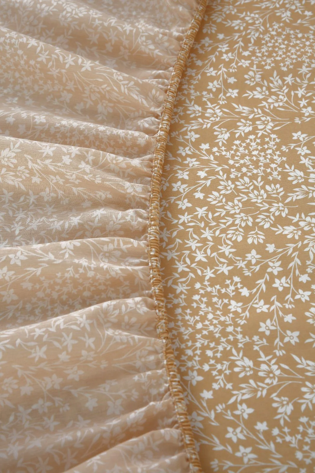Fitted Bed Sheet-Beige Bloom - Image 3