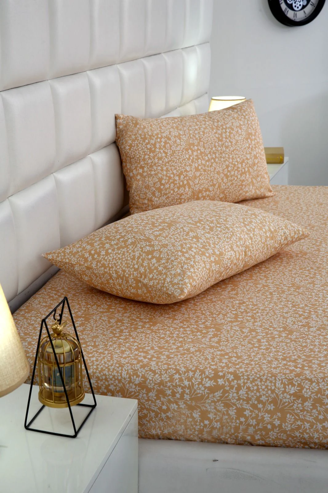 Fitted Bed Sheet-Beige Bloom - Image 7