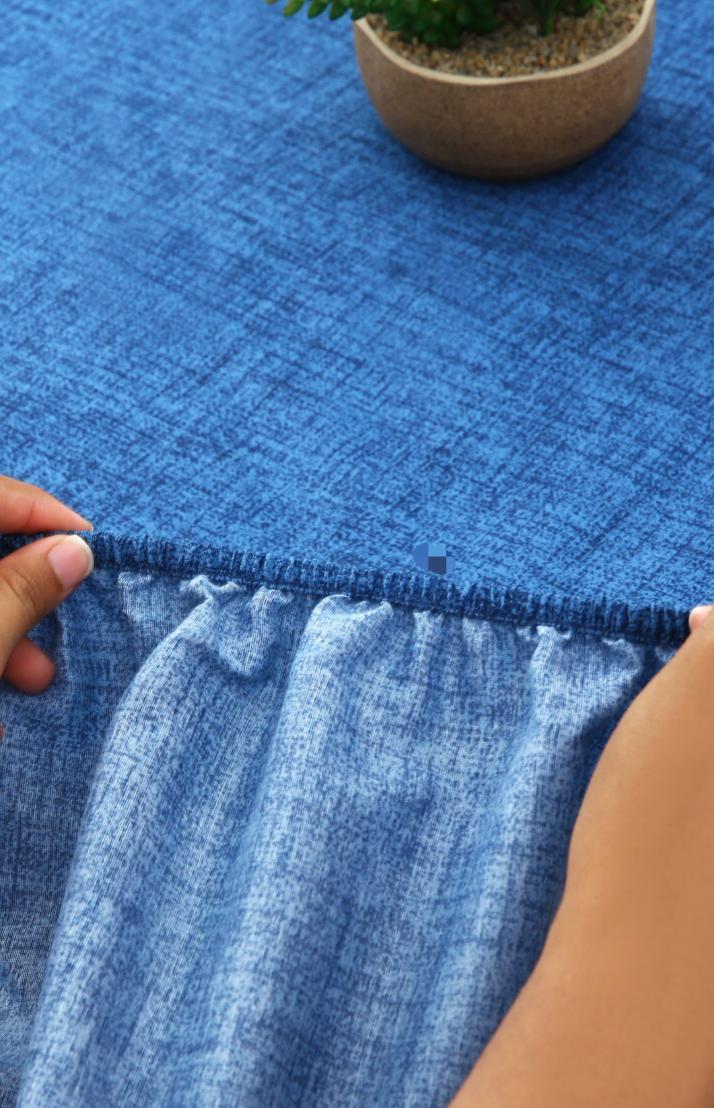 Fitted Bed Sheet-Blue Texture - Image 11
