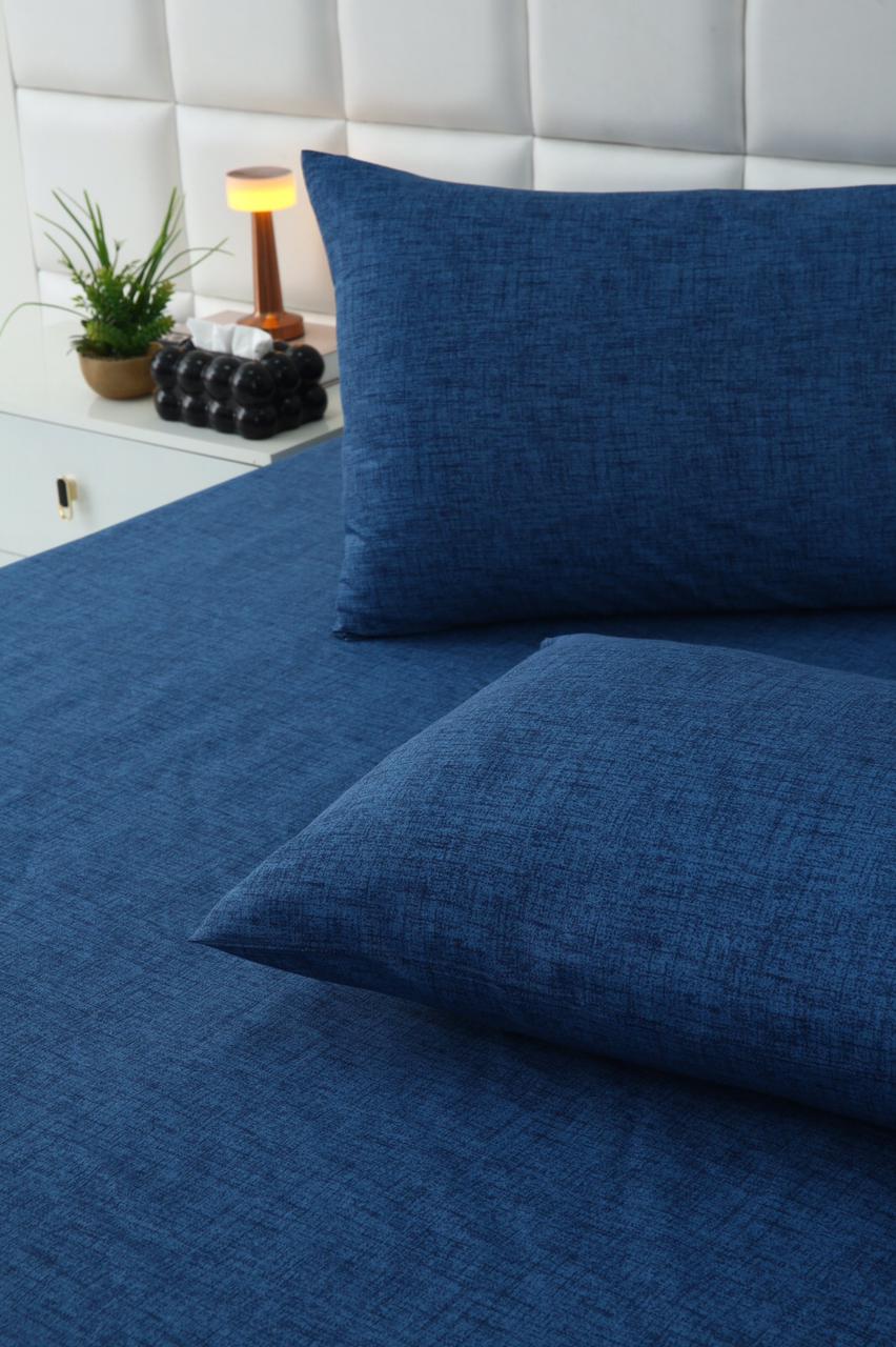 Fitted Bed Sheet-Blue Texture - Image 6