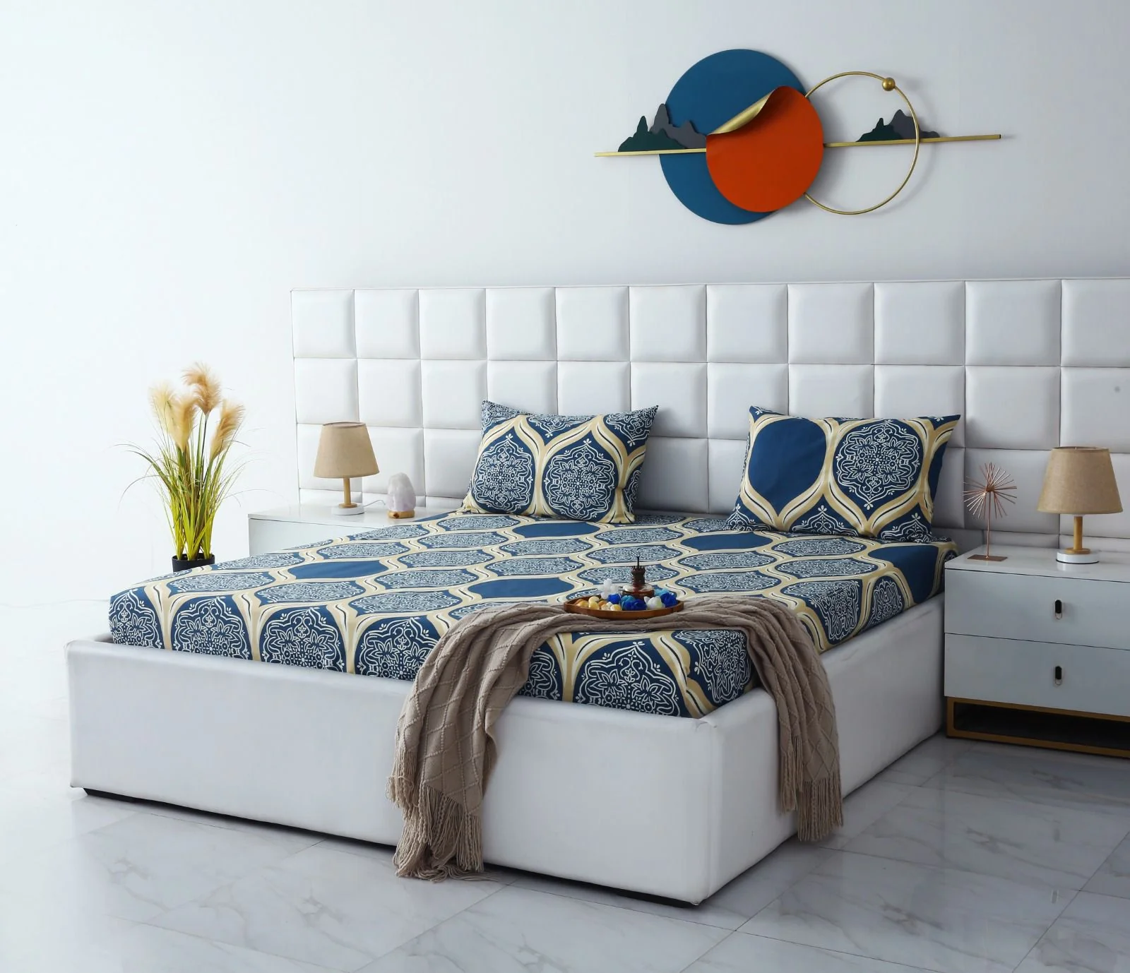Fitted Bed Sheet-Damask Pattern - Image 4