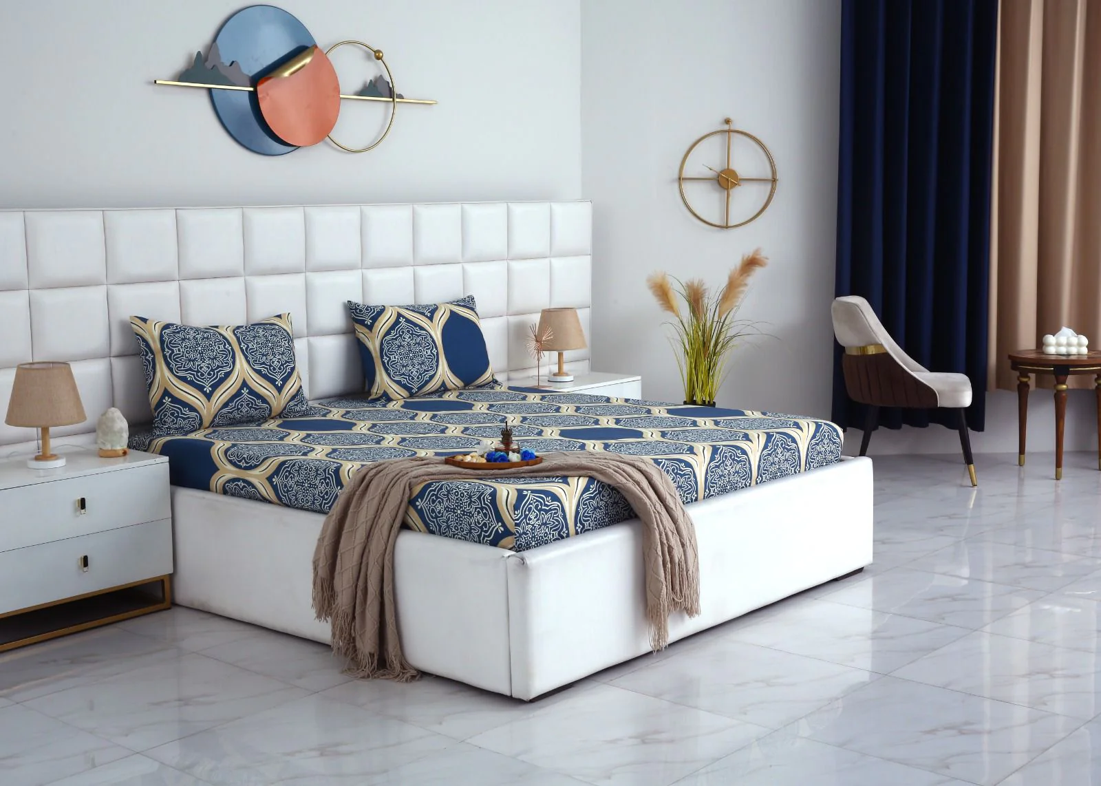 Fitted Bed Sheet-Damask Pattern - Image 5