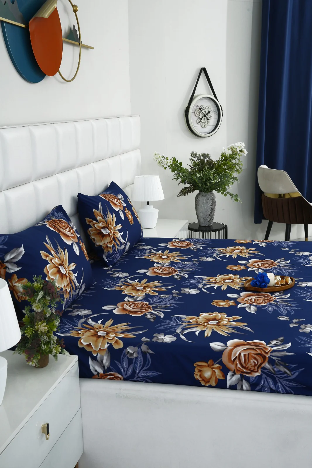 Fitted Bed Sheet-Ethnic Flowers - Image 6