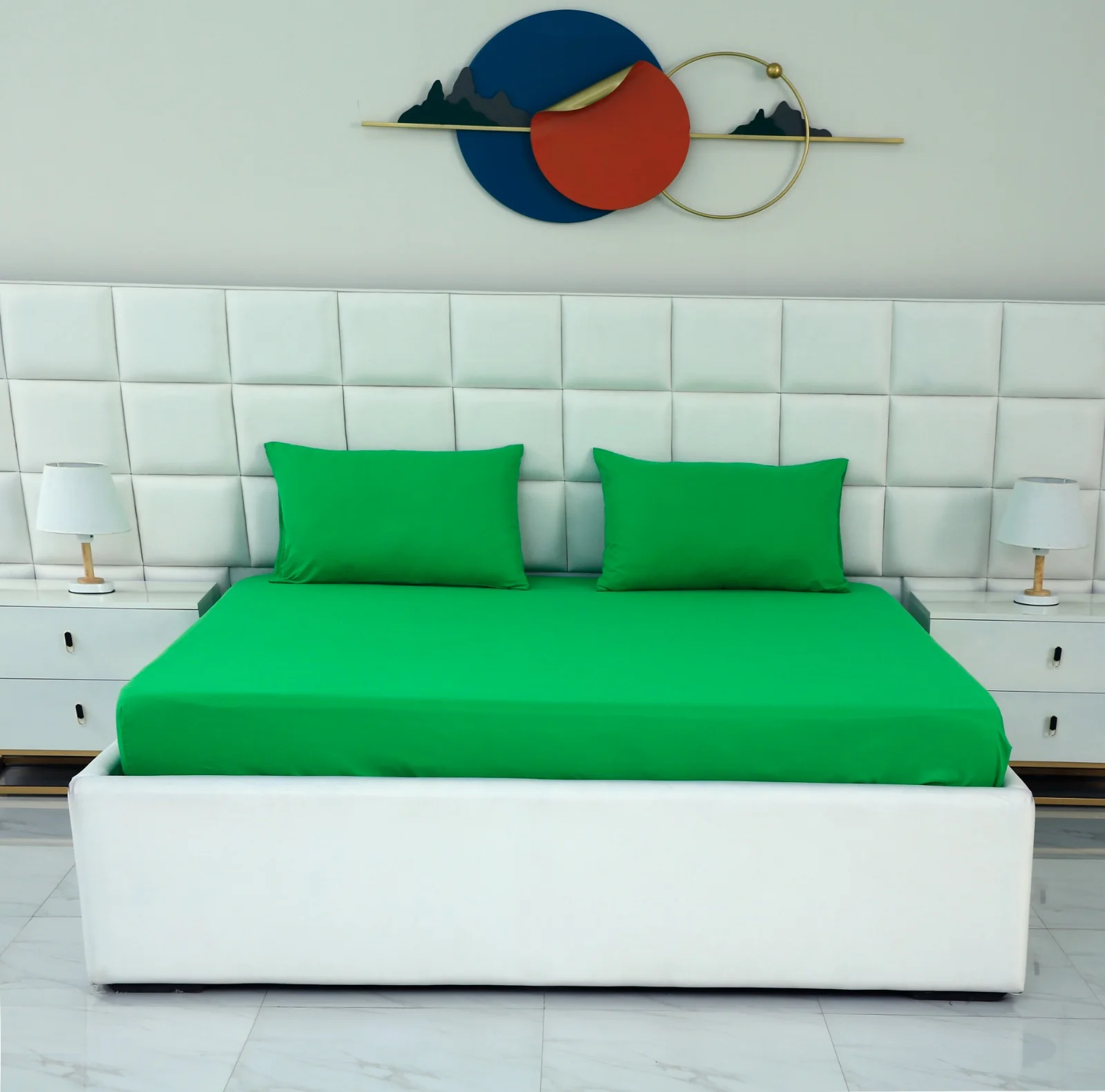 Fitted Bed Sheet-Green - Image 2