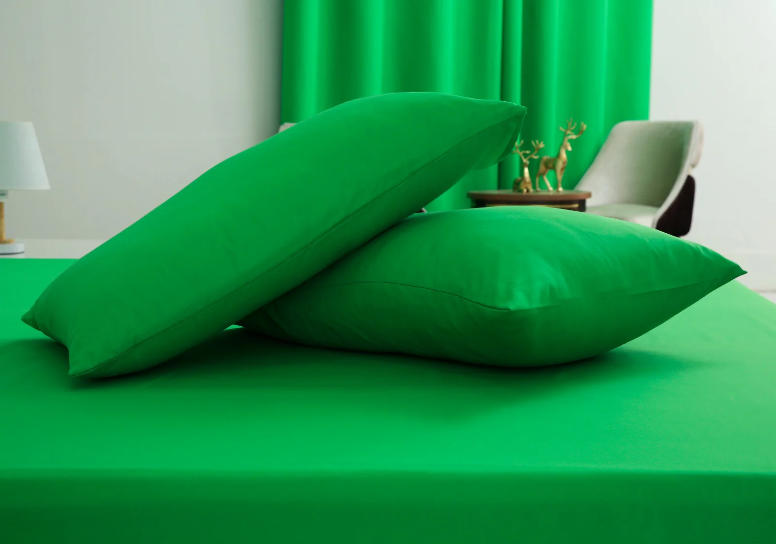 Fitted Bed Sheet-Green - Image 5