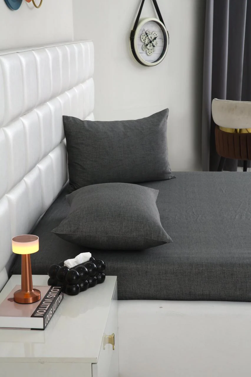 Fitted Bed Sheet-Grey Texture - Image 11