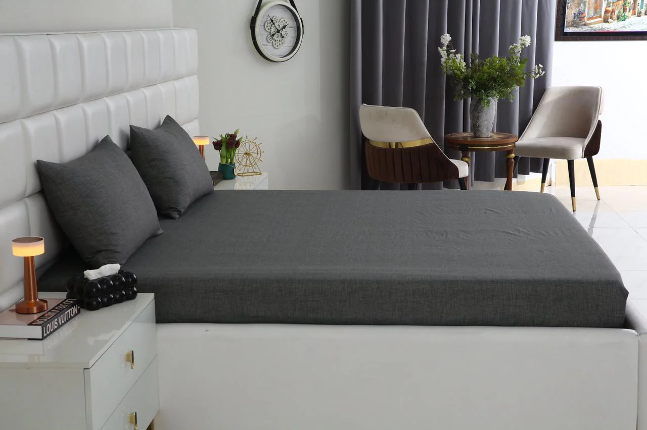 Fitted Bed Sheet-Grey Texture - Image 13