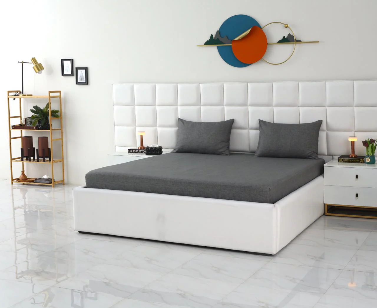 Fitted Bed Sheet-Grey Texture - Image 3