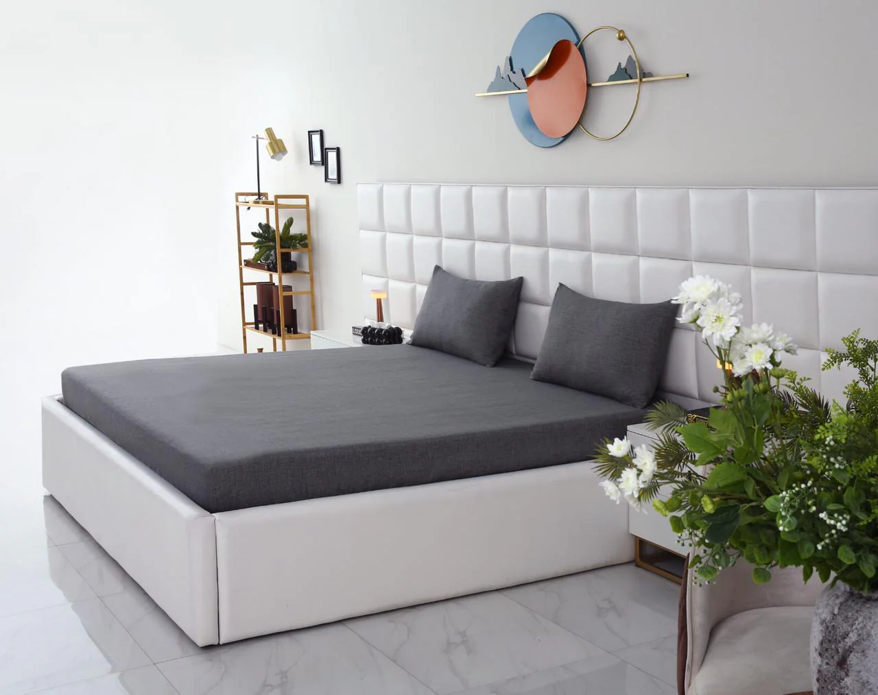 Fitted Bed Sheet-Grey Texture - Image 7