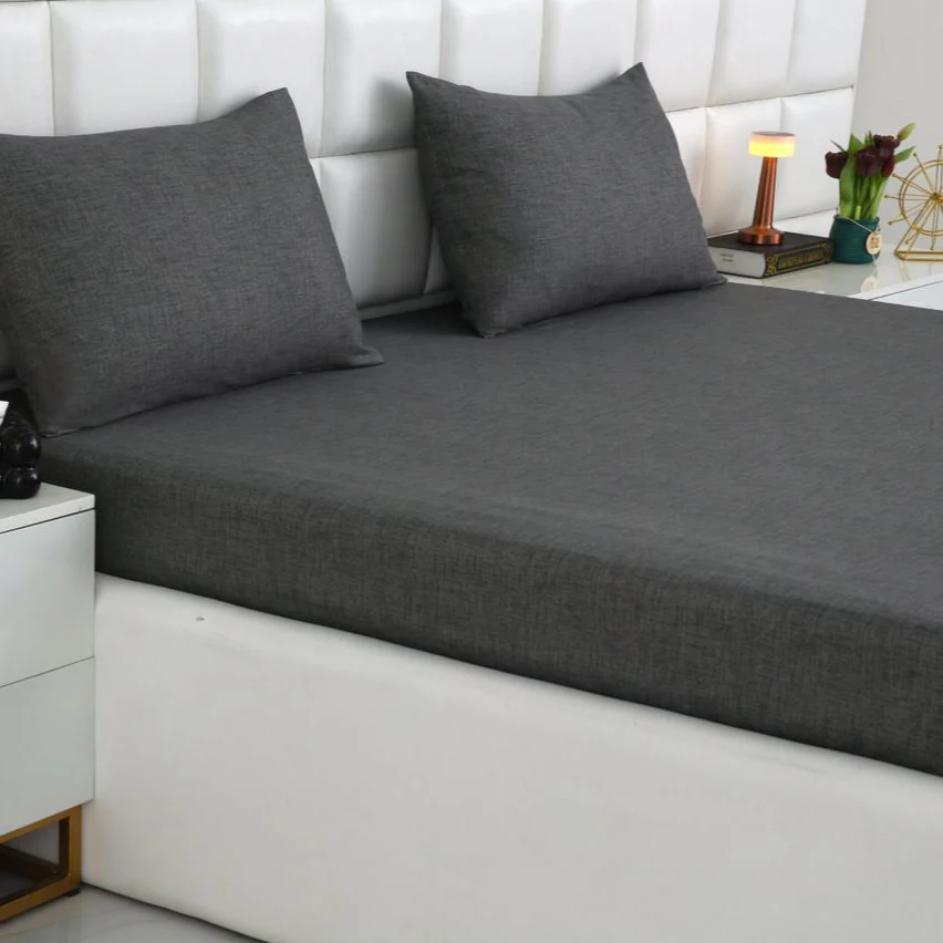 Fitted Bed Sheet-Grey Texture - Image 9