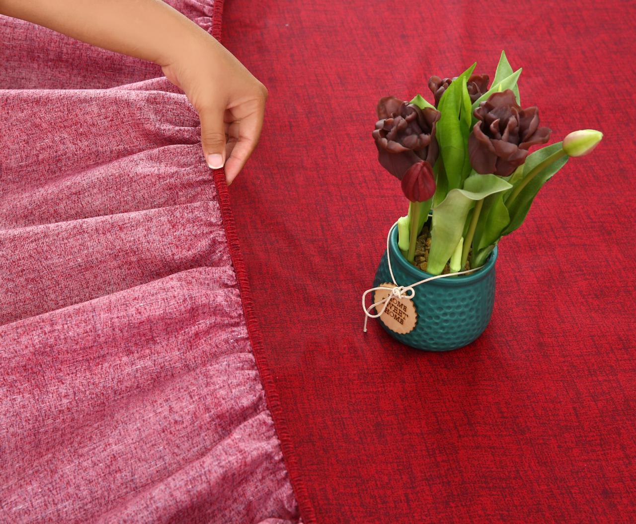Fitted Bed Sheet-Maroon Texture - Image 9