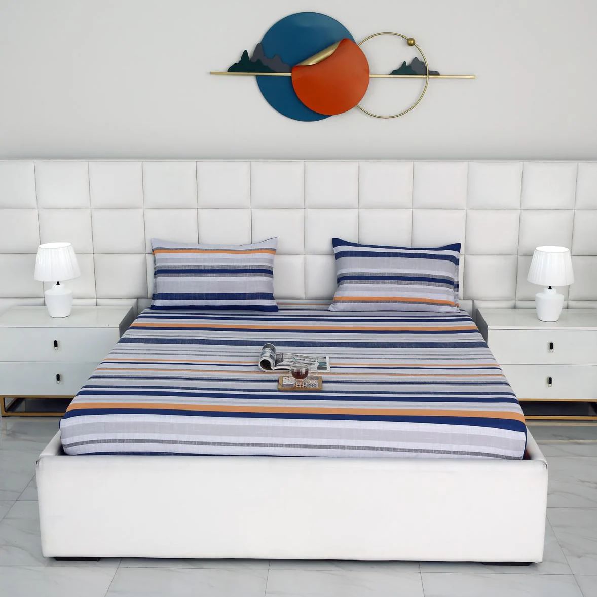 Fitted Bed Sheet-Multi Bands