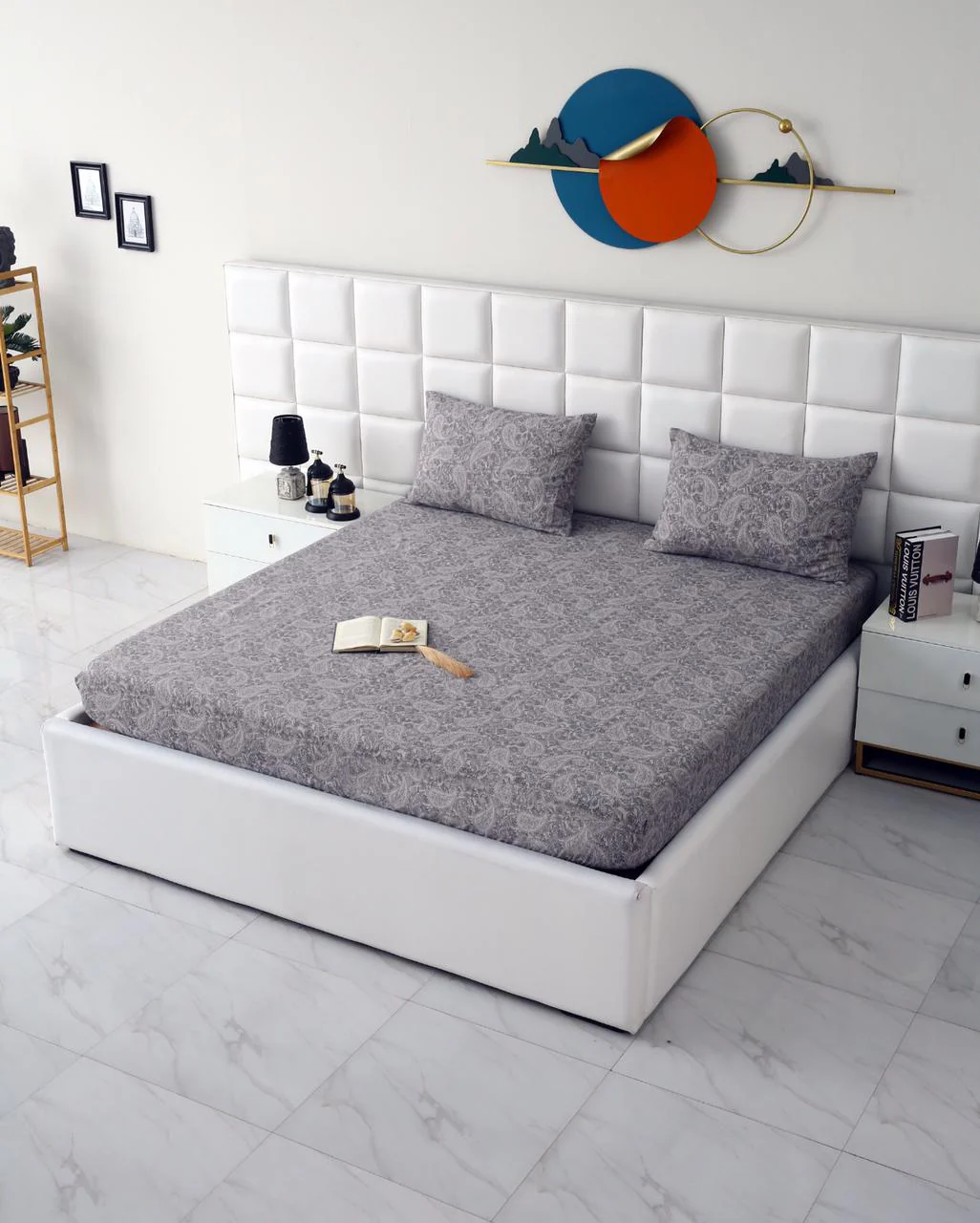 Fitted Bed Sheet-Paisley - Image 4