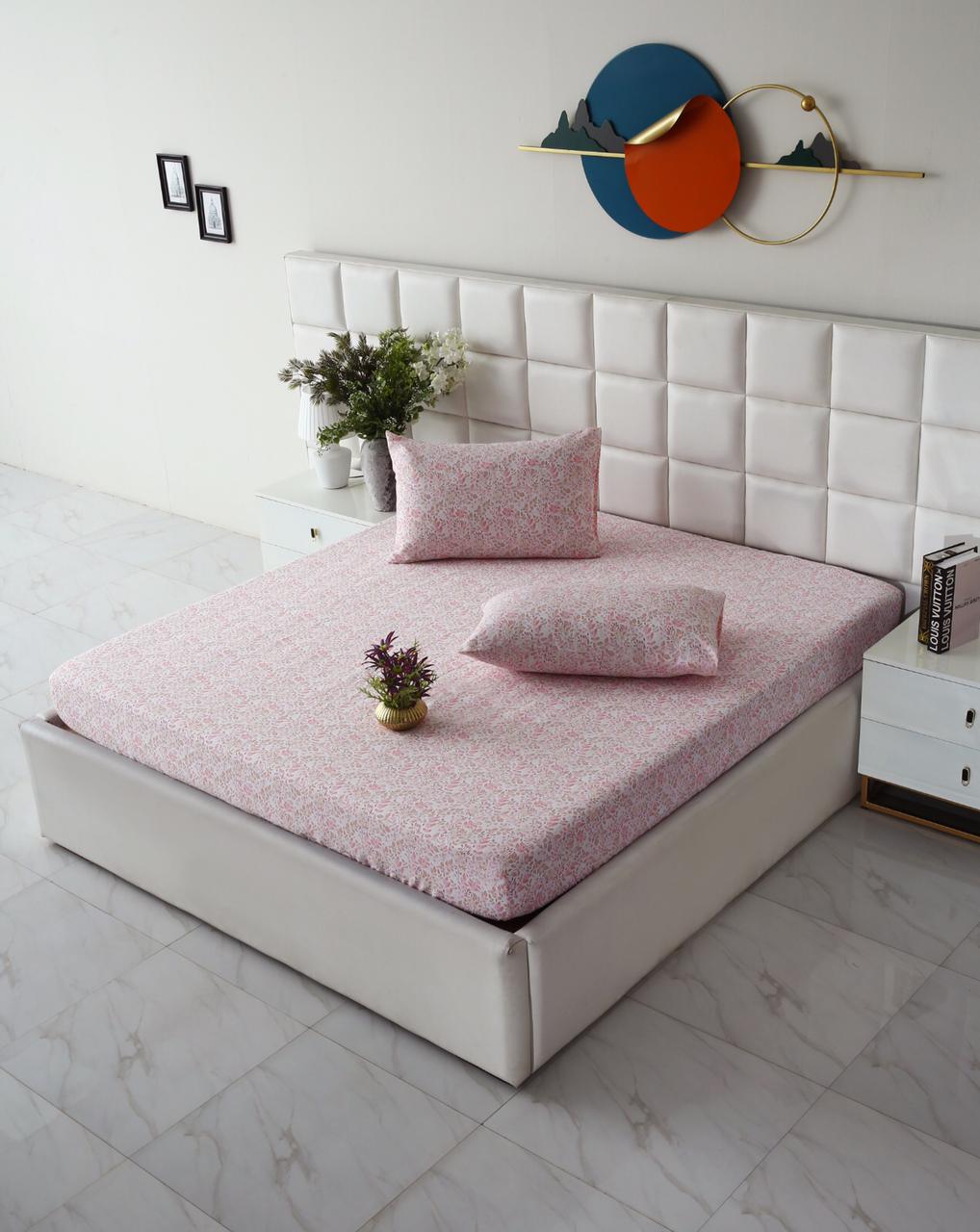 Fitted Bed Sheet-Pastels Pink - Image 3