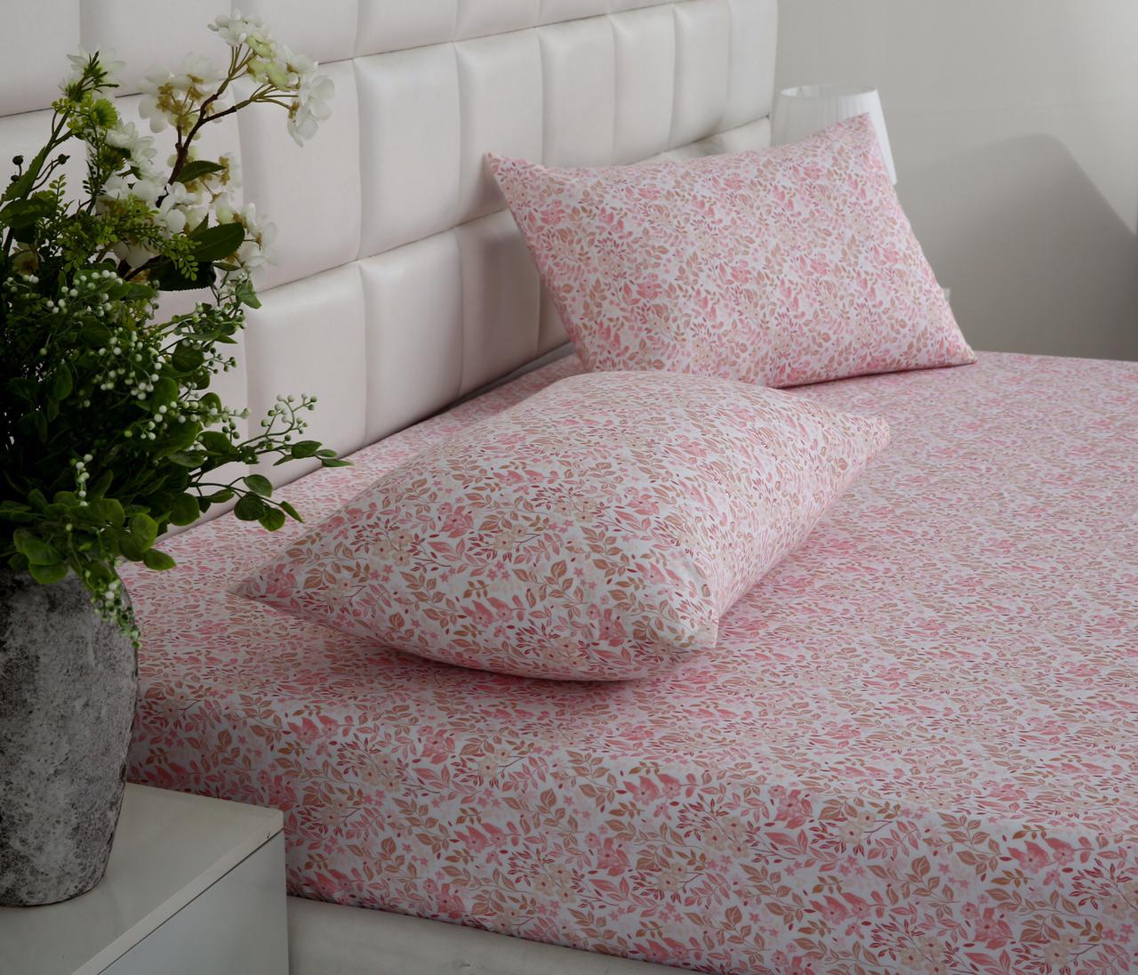 Fitted Bed Sheet-Pastels Pink - Image 4