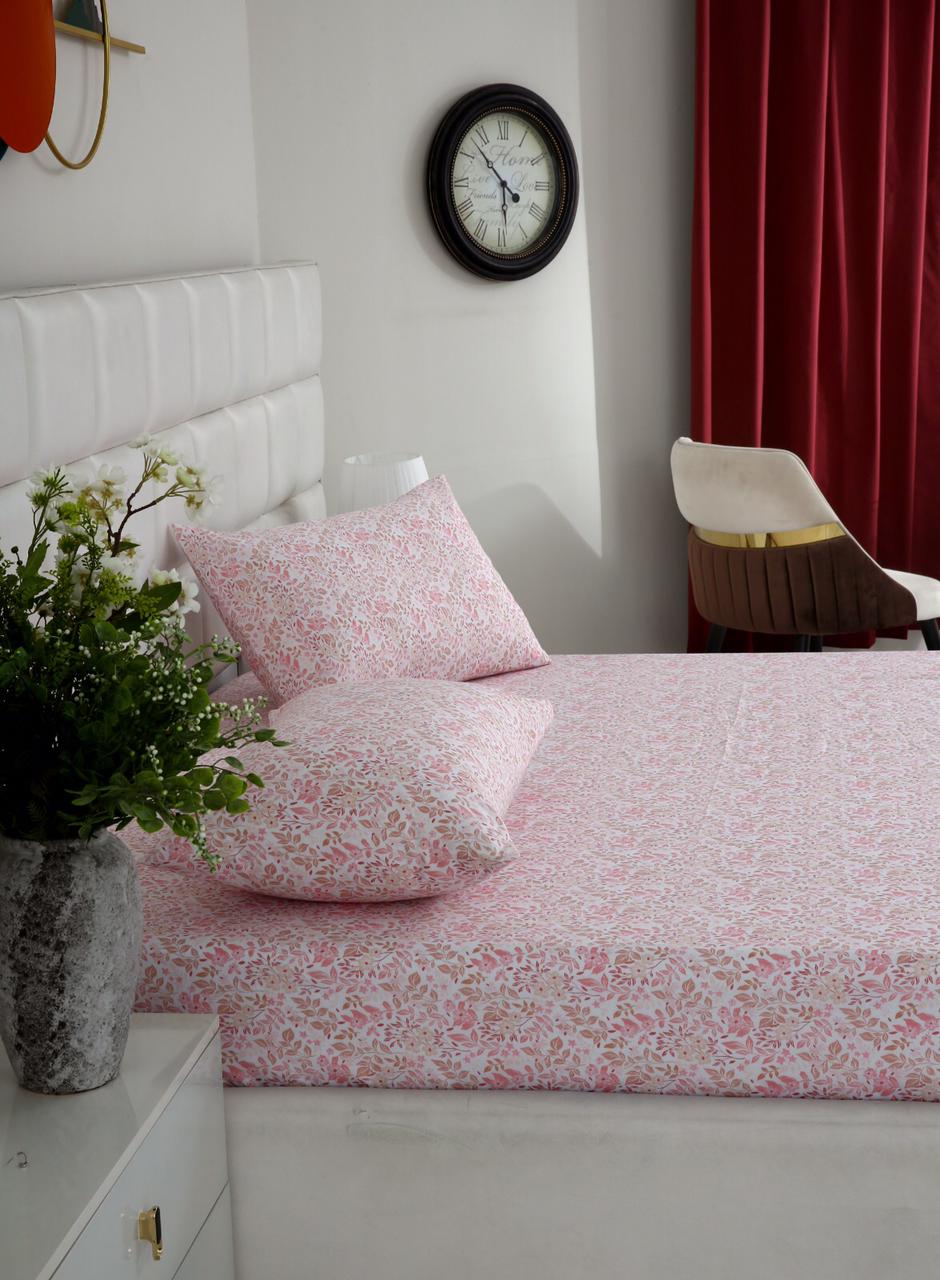 Fitted Bed Sheet-Pastels Pink - Image 6