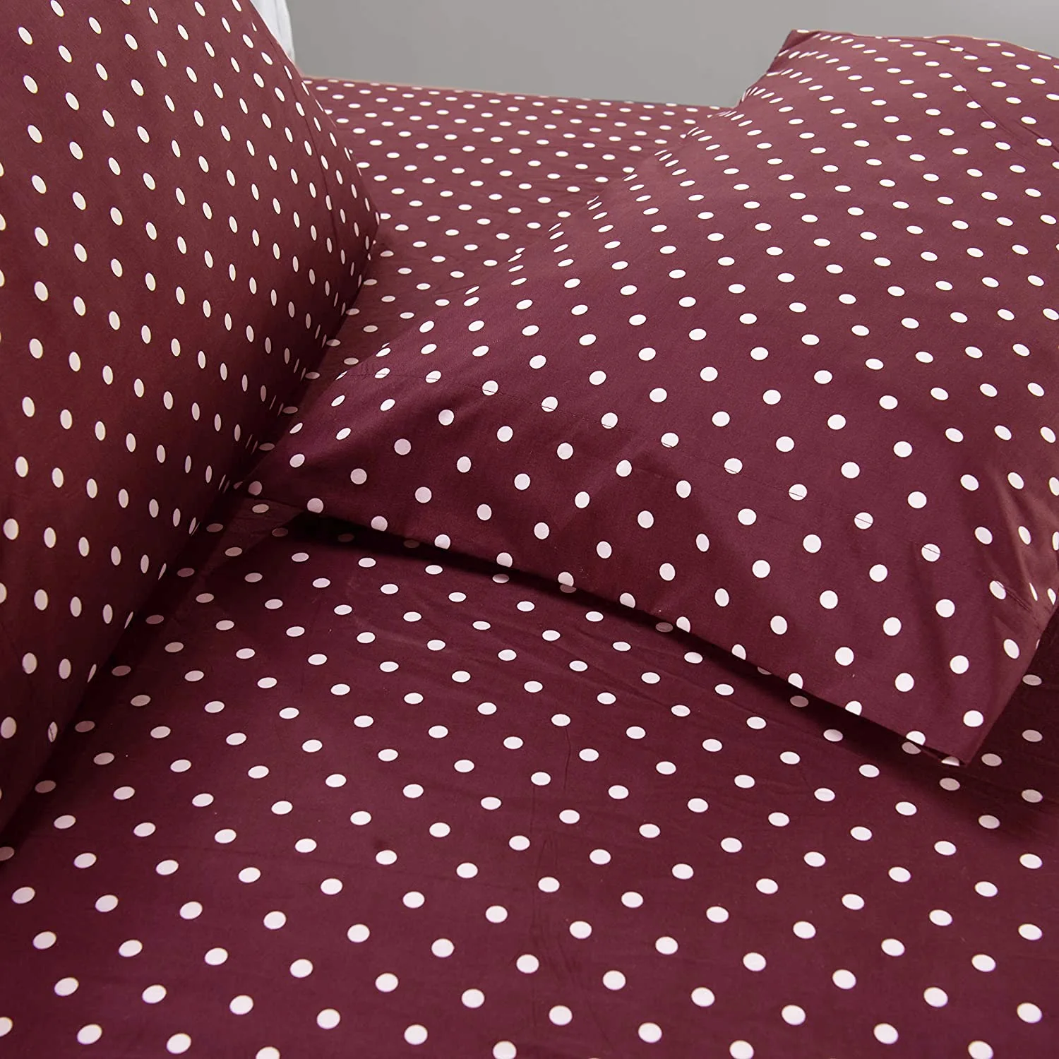 Fitted Bed Sheet-Plum Polka - Image 5