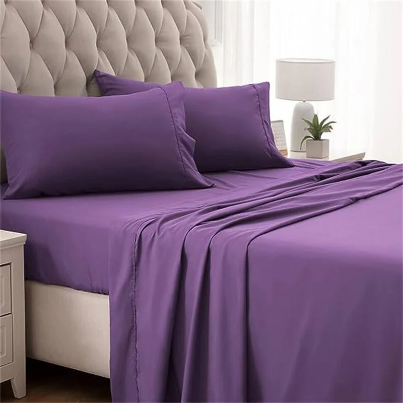 Fitted Bed Sheet- Purple