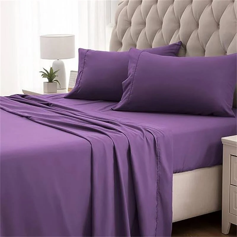 Fitted Bed Sheet- Purple - Image 2