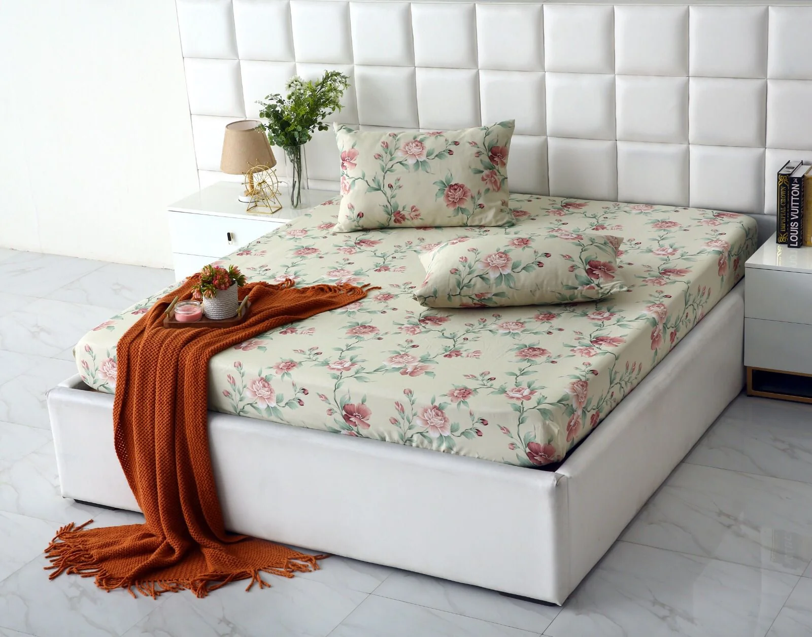 Fitted Bed Sheet-Rosa - Image 4