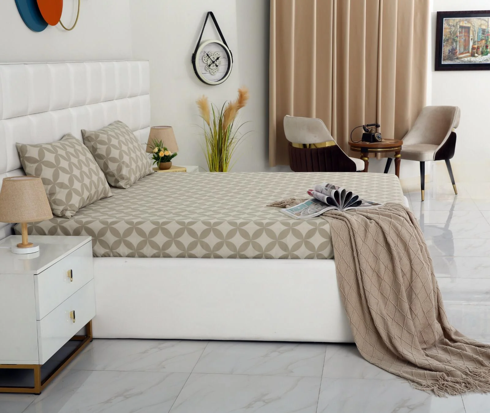 Fitted Bed Sheet-Russet - Image 5