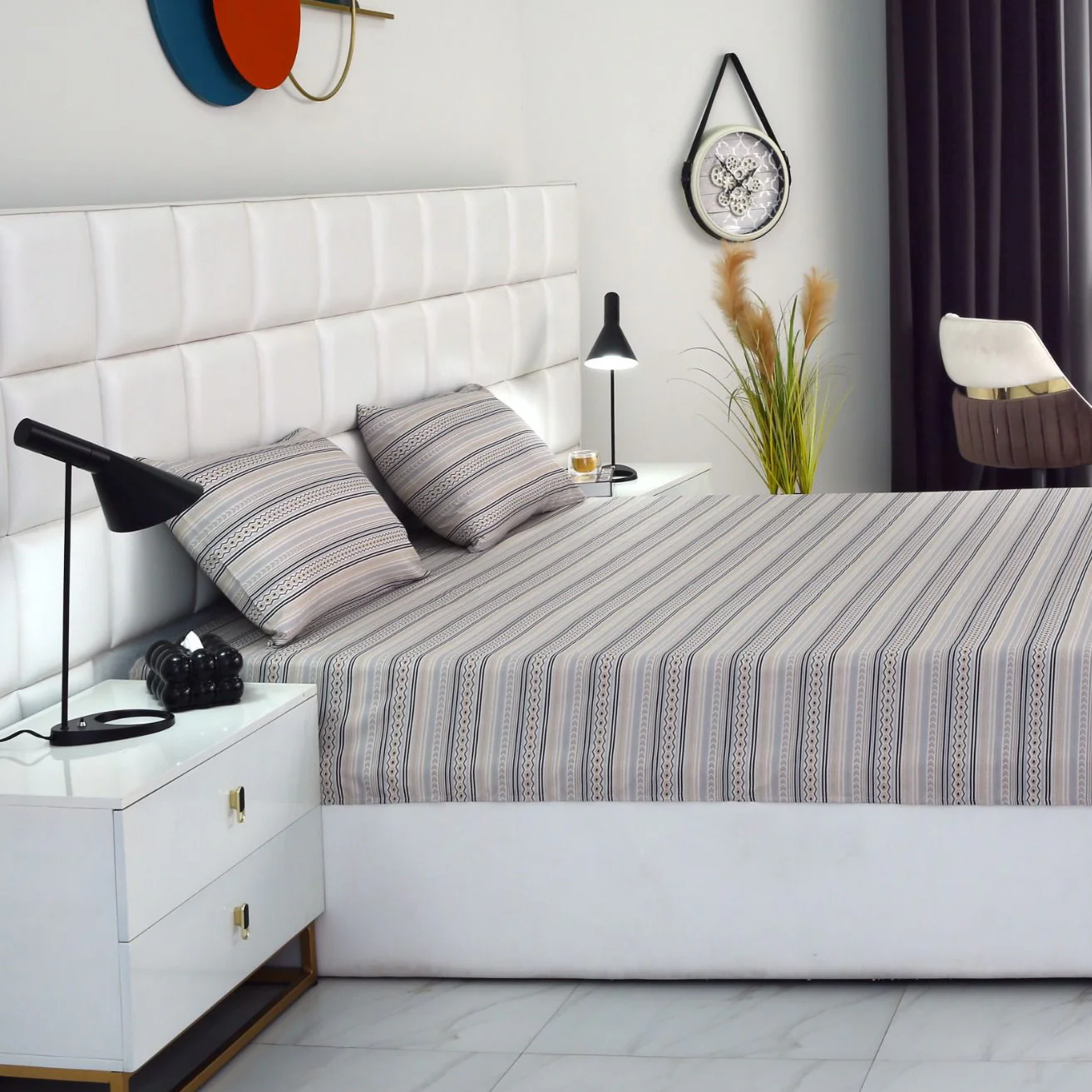 Fitted Bed Sheet-Slate
