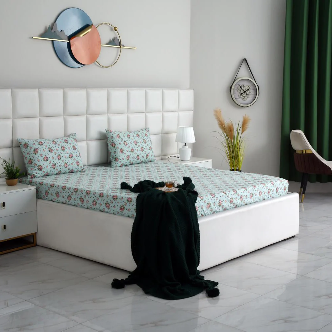 Fitted Bed Sheet- Verdant