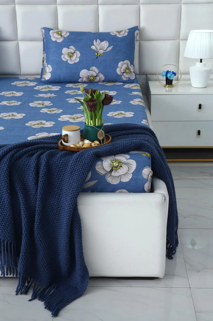 Fitted Bed Sheet-White Orchid - Image 5