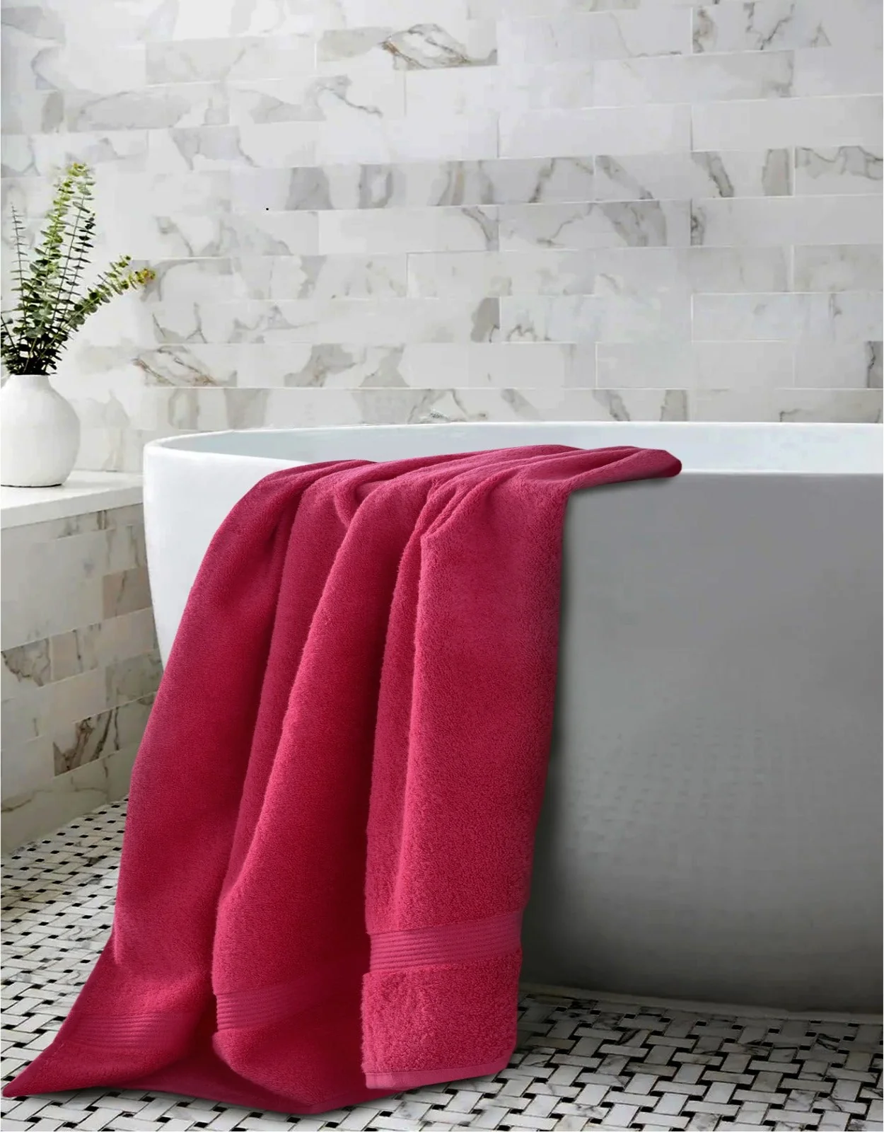 Full size Bath Sheet-Fushia - Image 4