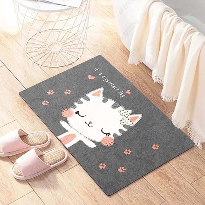 Kids Anti-Slip Door Mat (314)5408-Snow Cat - Image 2