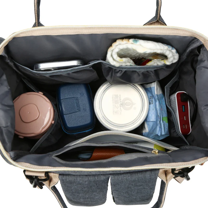 Large Diaper Backpack-SA2408-274(Grey) - Image 15