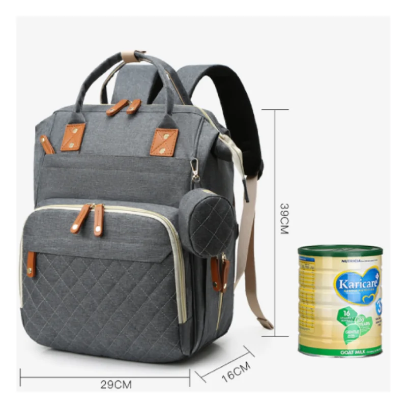 Large Diaper Backpack-SA2408-274(Grey) - Image 17