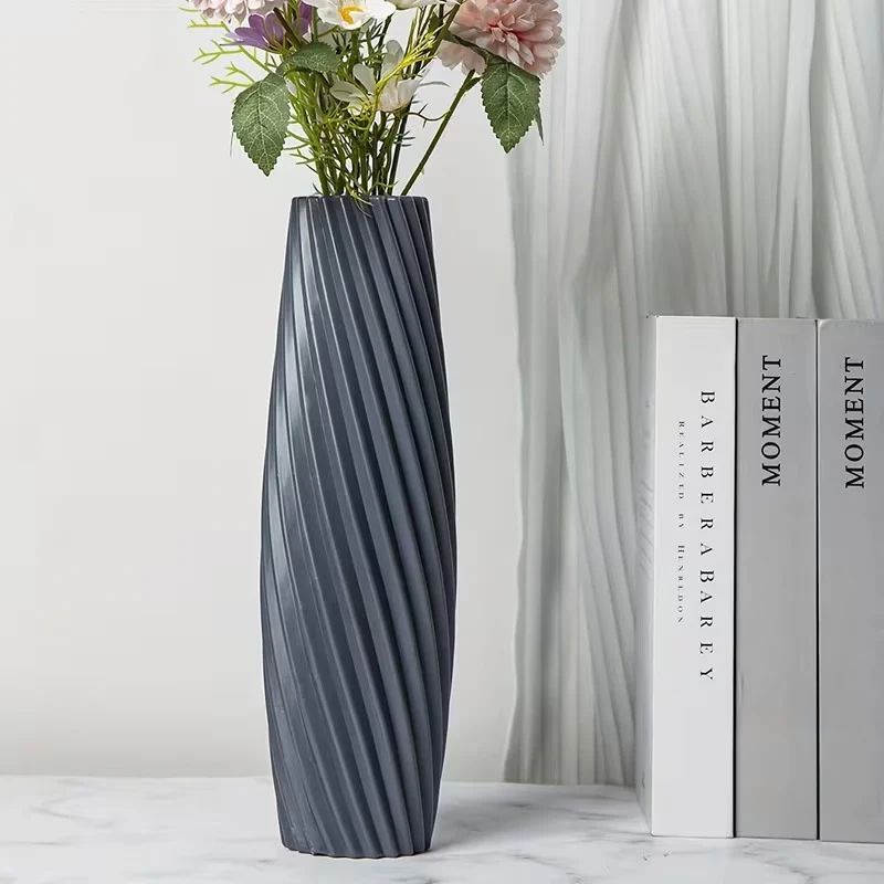 Large Nordic Plastic Flower Vase (SA2510-099)Grey