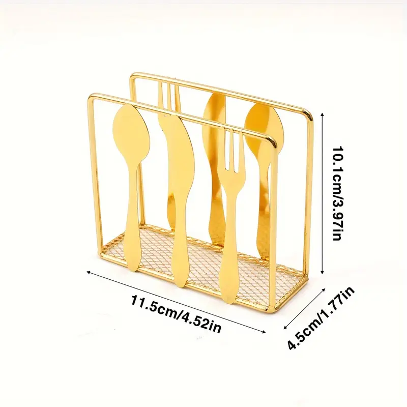 Metallic Napkins & Tissue Holder-Fork & Knife (SA2408-136) - Image 6