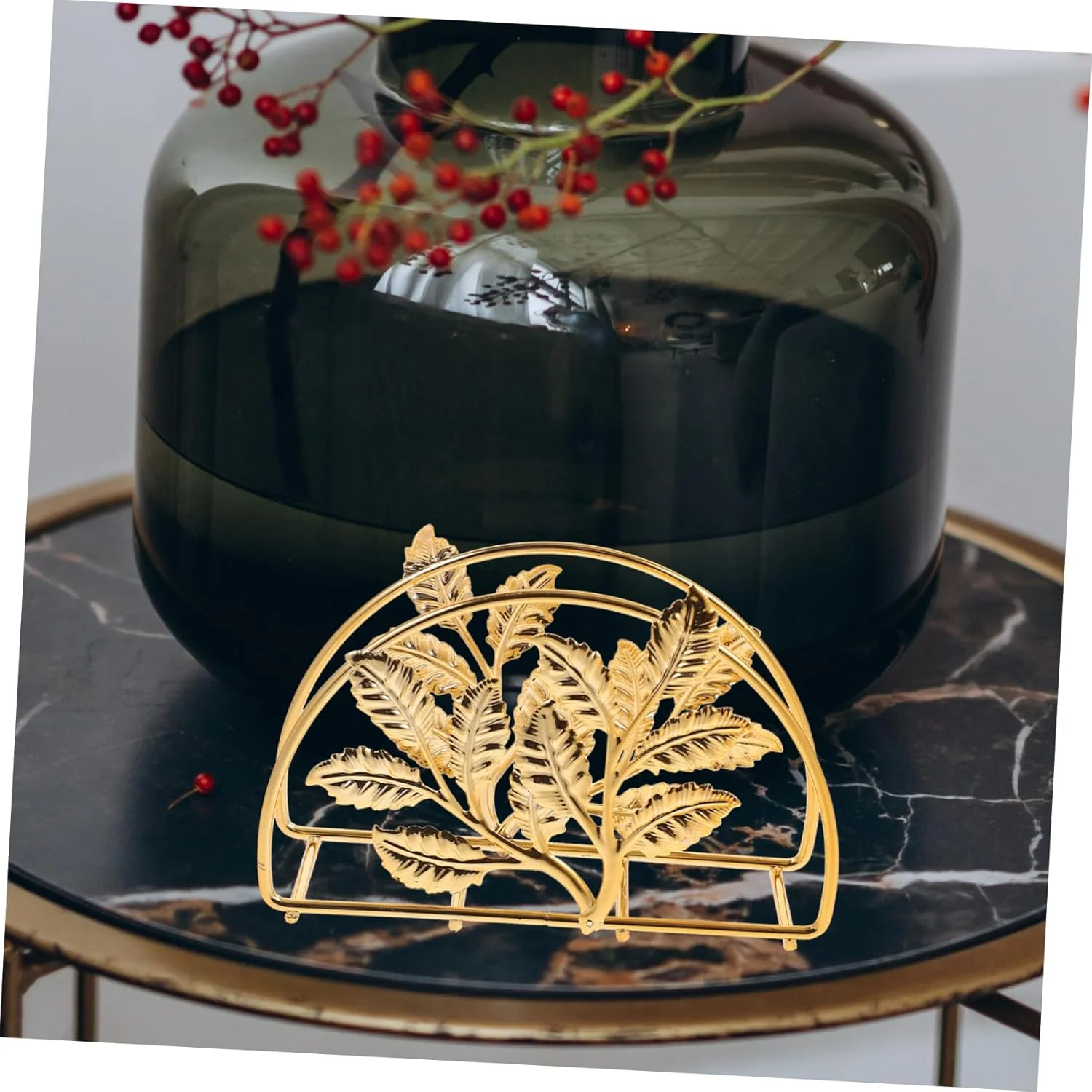 Metallic Napkins & Tissue Holder-Wheat(SA2408-133) - Image 8