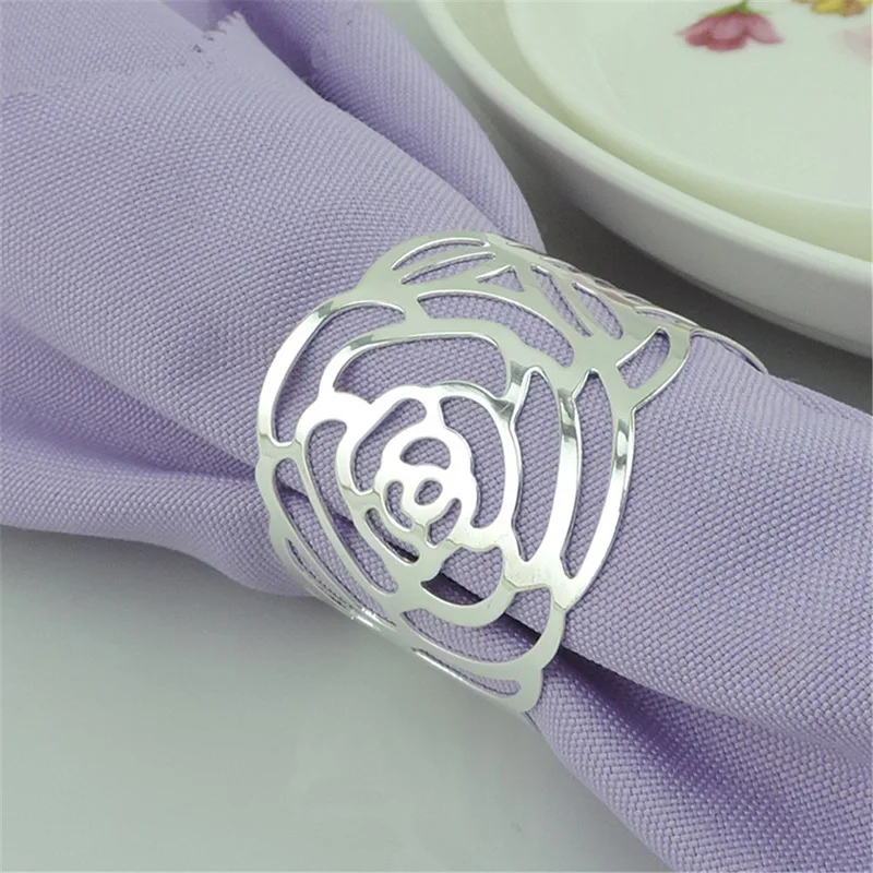 Napkin Holder Rings-Hollow(Sliver) - Image 12
