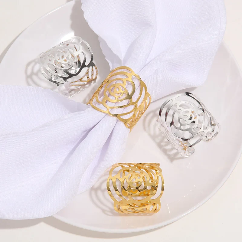 Napkin Holder Rings-Hollow(Sliver) - Image 15