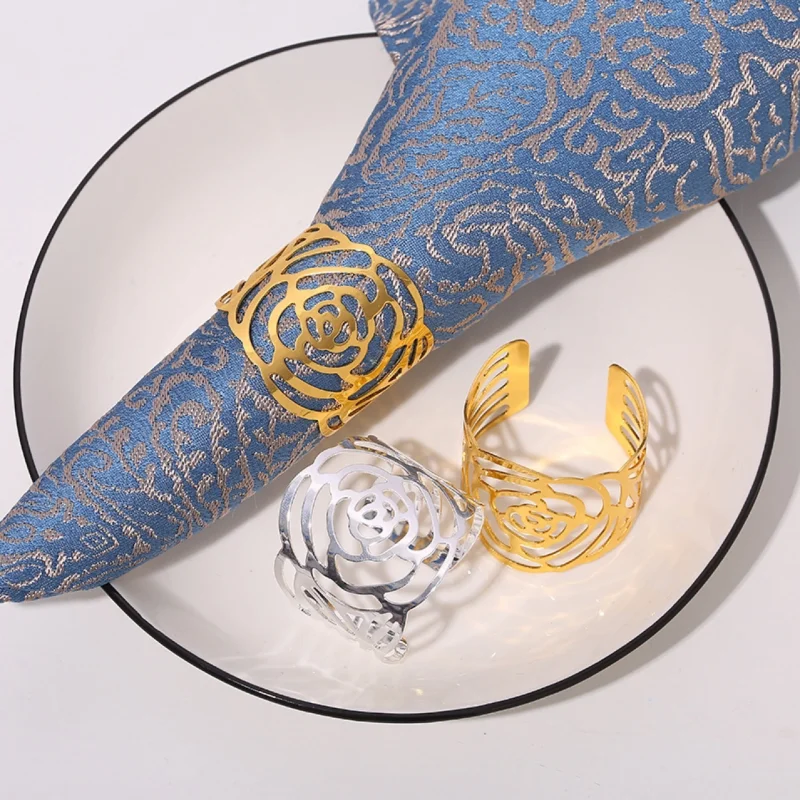 Napkin Holder Rings-Hollow(Sliver) - Image 6