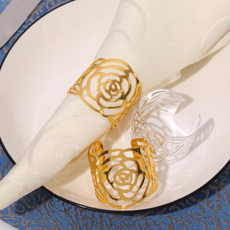 Napkin Holder Rings-Hollow(Sliver) - Image 8