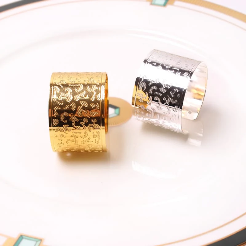 Napkin Holder Rings-Leopard Print(Golden) - Image 3