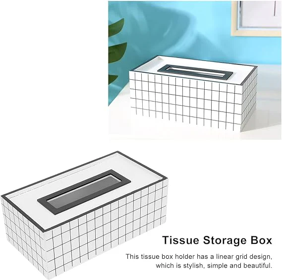 Nordic Style Wooden Tissue Box-Line Gird(SA2405-26) - Image 15