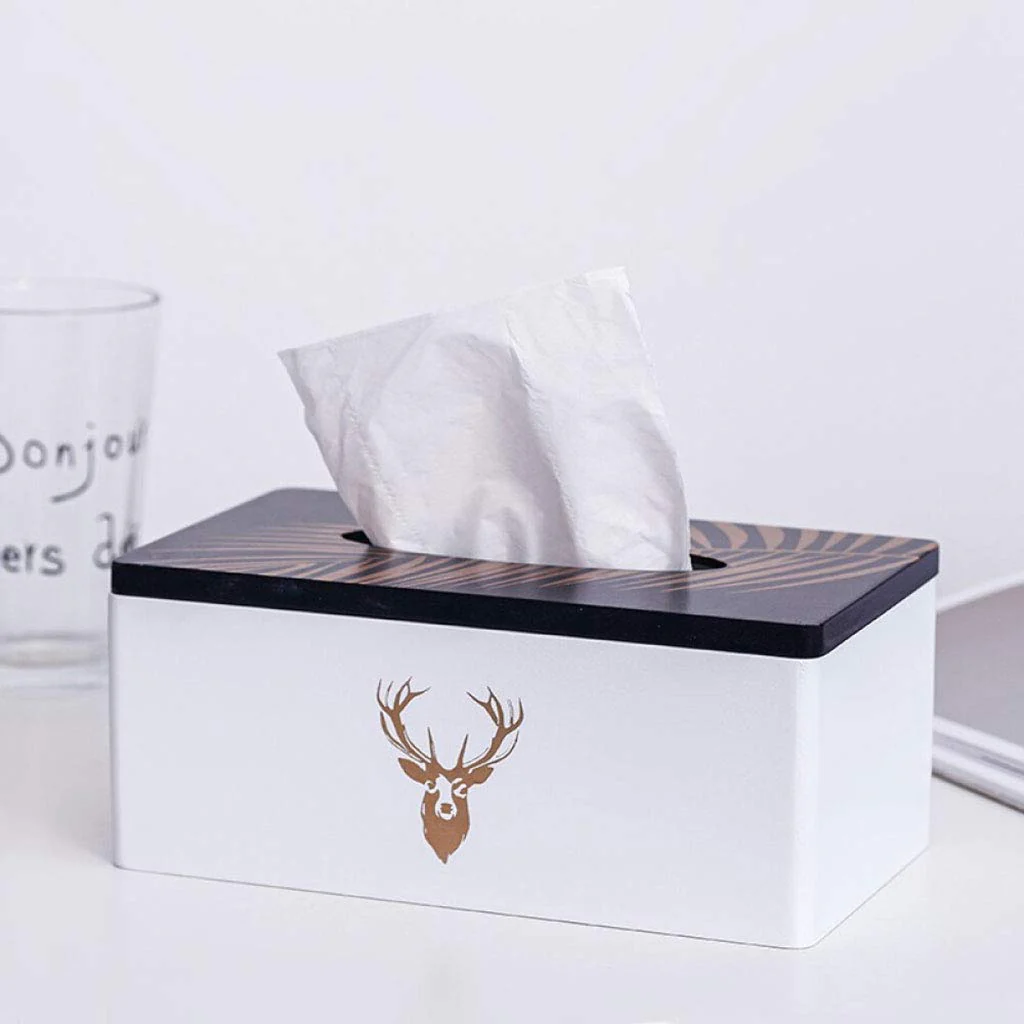 Nordic Style Wooden Tissue Box SA2405-25 Black Hawk - Image 2