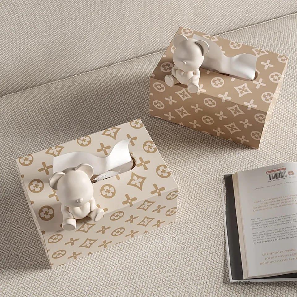 Nordic Style Wooden Tissue Box-5488Versace(SA2405-24) - Image 2